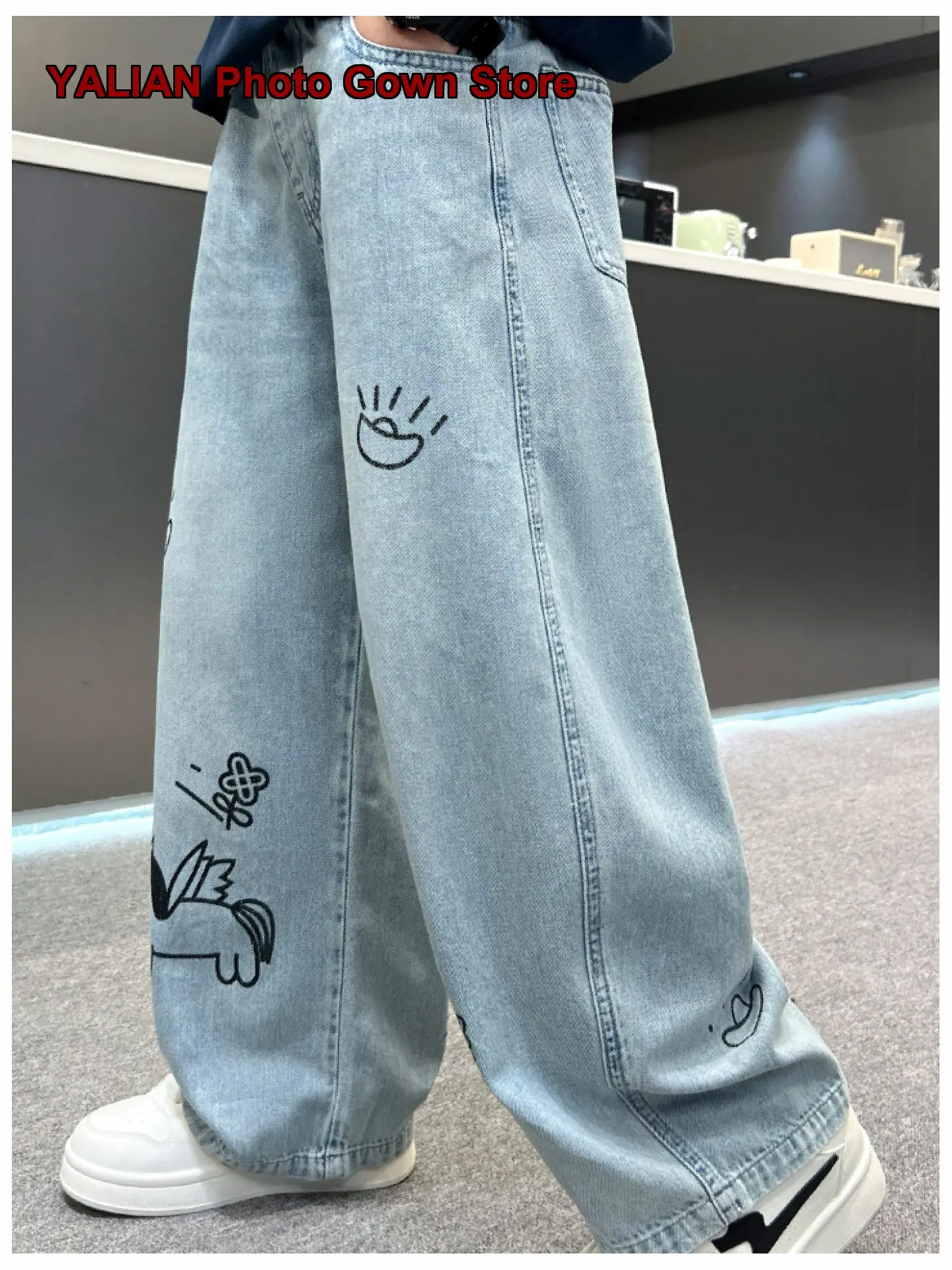 Boys Cartoon Summer Thin 2026 Kids Light Cool Long Loose Autumn Spring Casual Older Kids