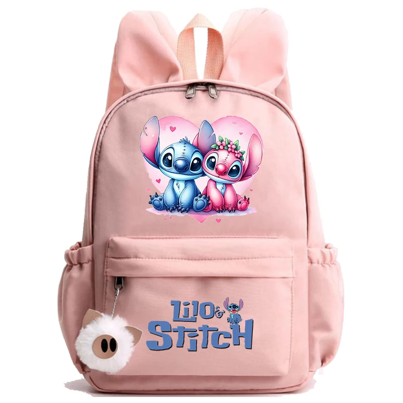 Disney Lilo Stitch Backpack for Teenager Girl Boy Student Children Schoolbag Pencilcase Women Casual Kid Birthday Gift Rucksack