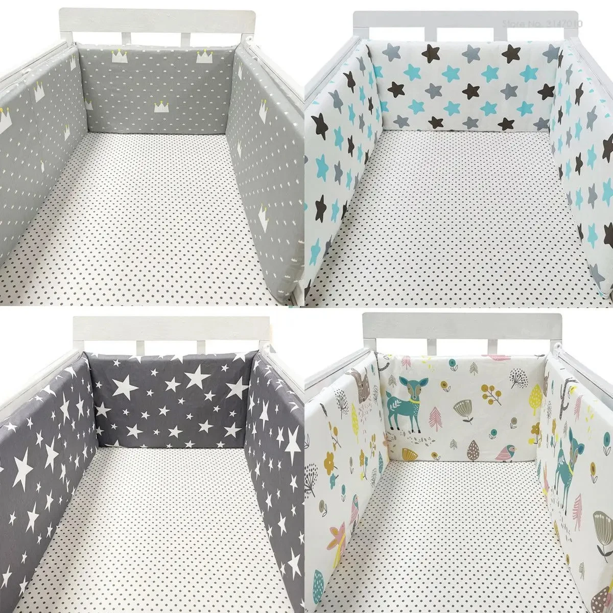 130*28 cm Babybedje Bumpers in de Wieg Set voor Pasgeborenen Katoen Gedrukt Cot Protector Voor Baby Set Wieg bumpers Baby Bumper