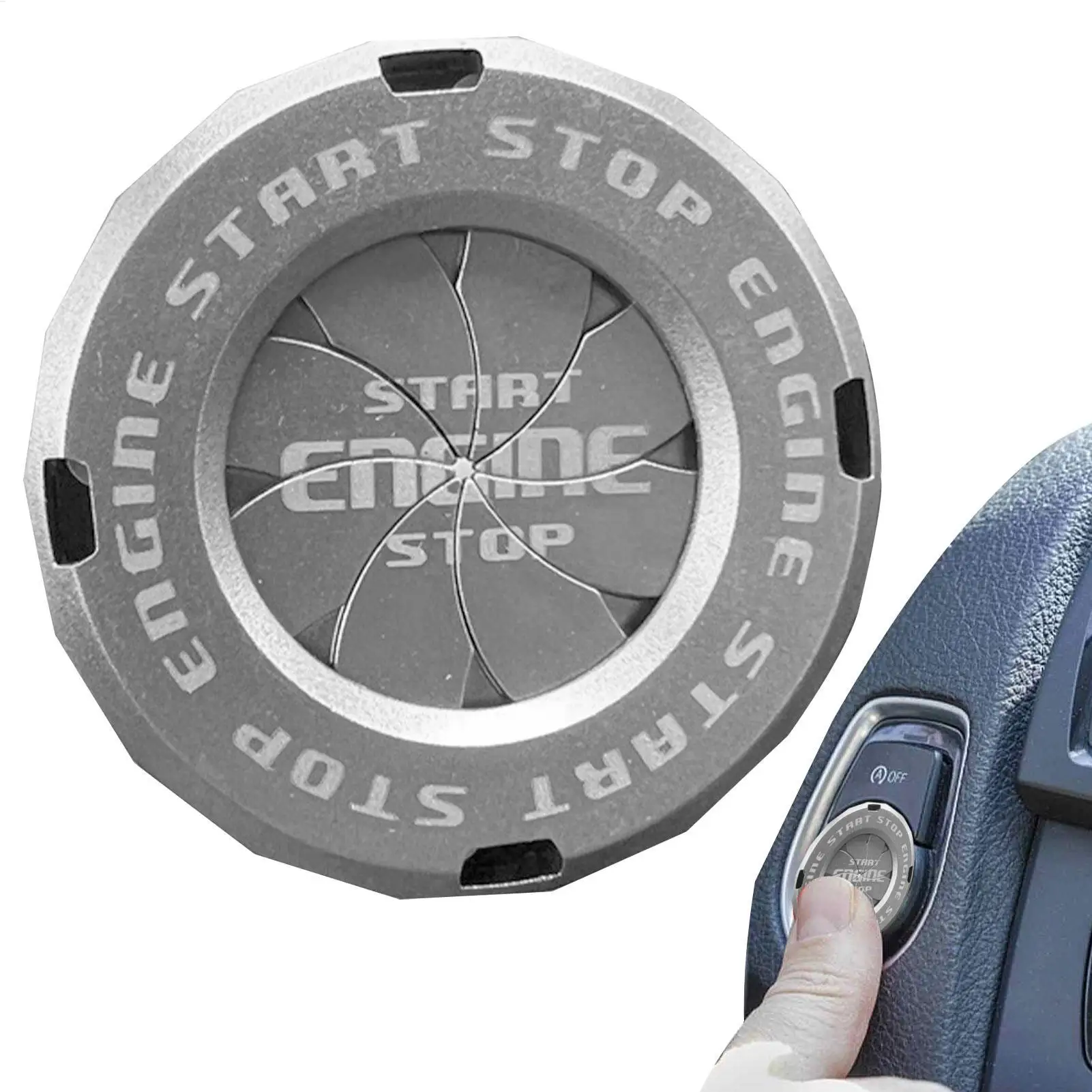 Car One-Touch Rotary Start Button Cover Plastic Car Ignition Switches Protection Caps Motorcycle Start Ring Cover Car Interior