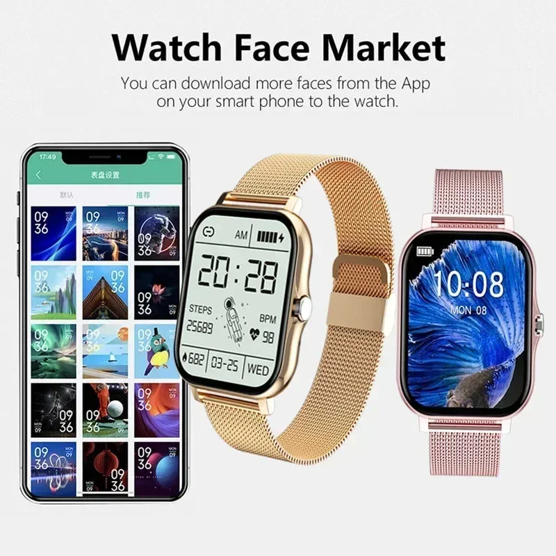 Men Smart Watch Answer Phone Call Music Playback Smartwatch Waterproof Fitness Clock Women Sports Watches for Touch Bluetooth