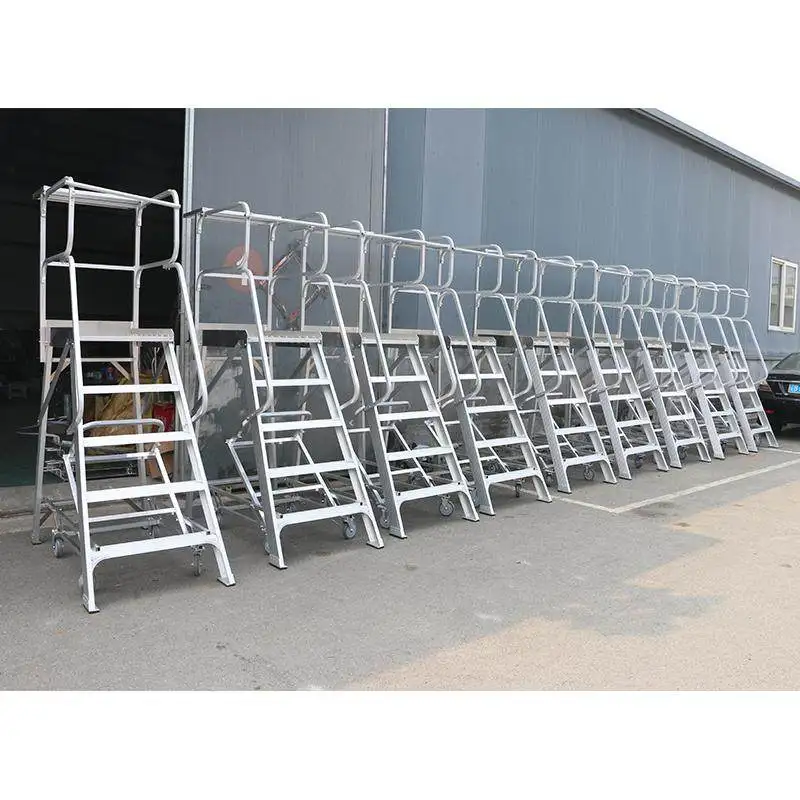 Chuangming aluminum alloy climbing platform ladder removable engineering ladder warehouse maintenance mobile truck stairs direct