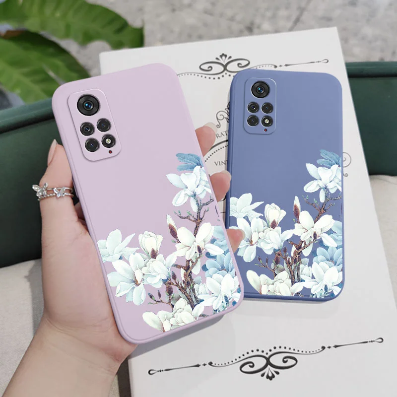 Magnolia Flower Phone Case For Xiaomi Redmi Note 14 13 12 12S 11 11S 11T 10 10A 10T 10S 9T Pro Plus 10C 9A 9C 9T 4G 5G Cover