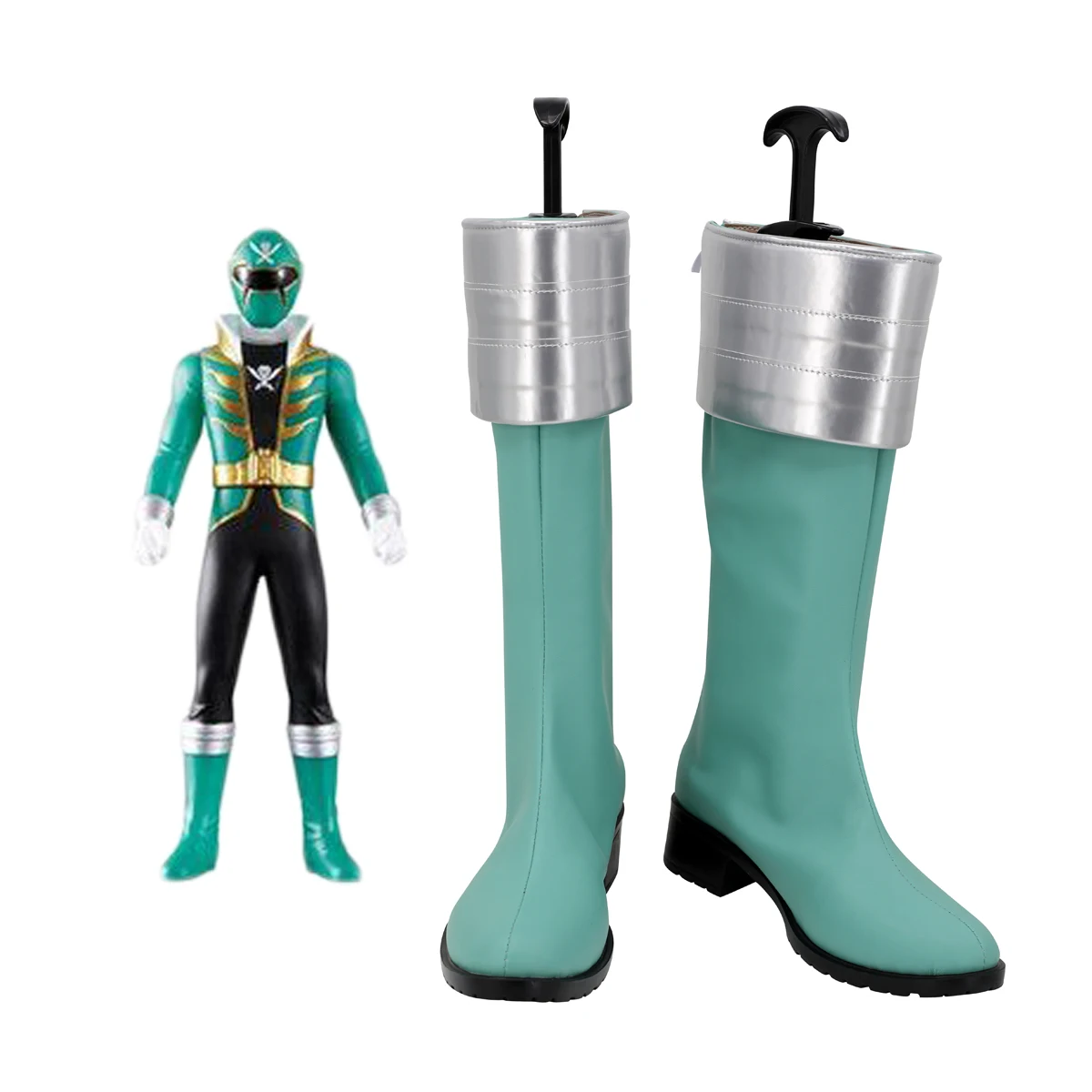 kaizouku sentai gokaiger Gokai Green Cosplay Boots Doctor Leather Shoes Custom Made