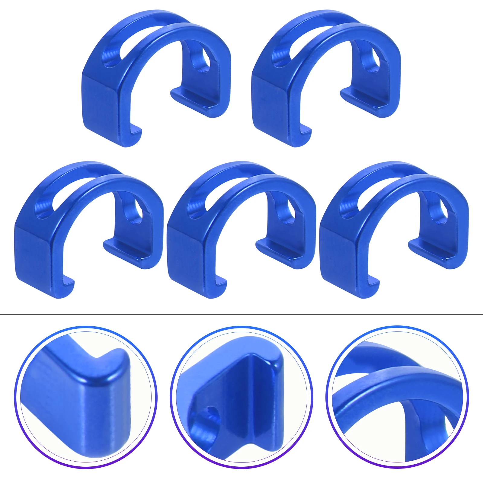 

5pcs Black Bicycle Wire Clamps C Shaped Buckle Frame Cable Fixing Tubing Clips Bike Brake Line Accessories Strong Reliable