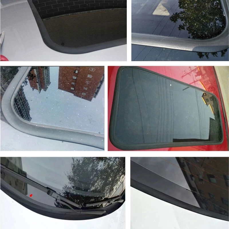 Car Sunroof Waterproof Seal Strip Sunroof Seal Protector Sticker For Car Windshield Roof Rubber Sealing Strips Car Accessories