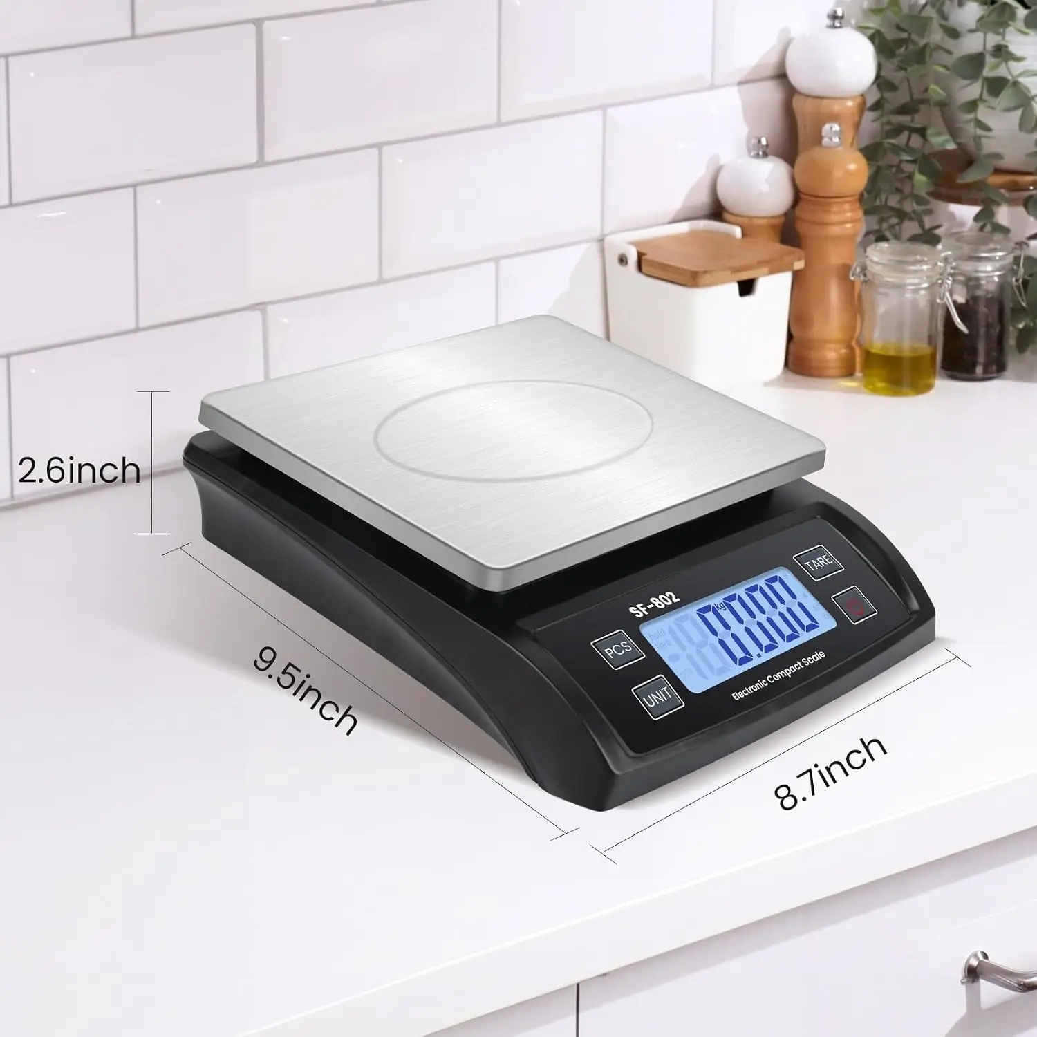 2026 New Digital Kitchen Scale  Large Food Scale For Baking Cooking Stainless Bread Scale With LCD Display Counting