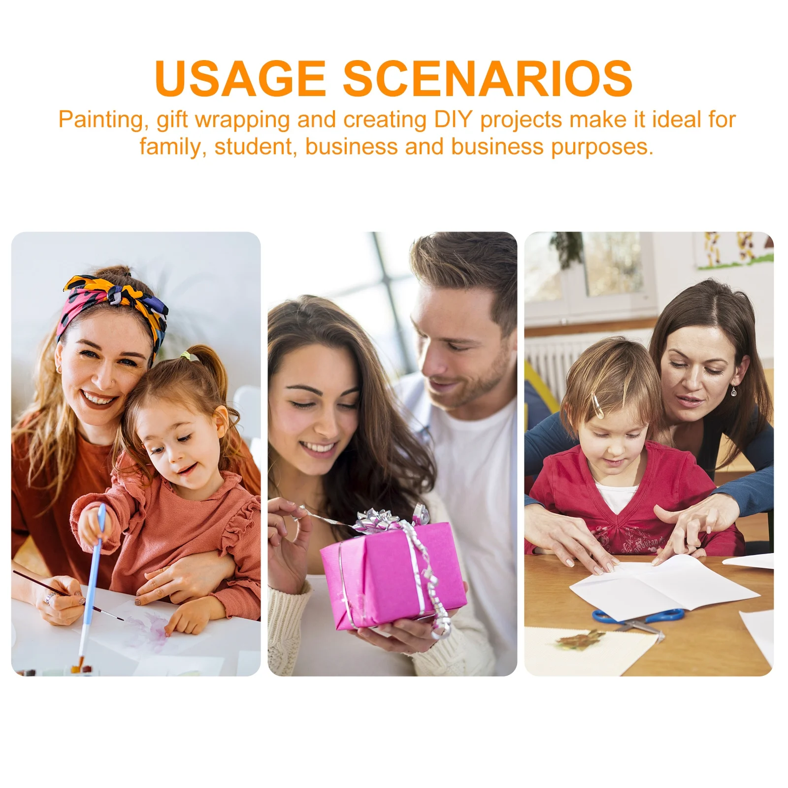 

2pcs 2 Rolls Blank Sketch Paper Roll Premium White Drawing Paper For Kids Crafts Graffiti Art Watercolor Painting Bulletin Board