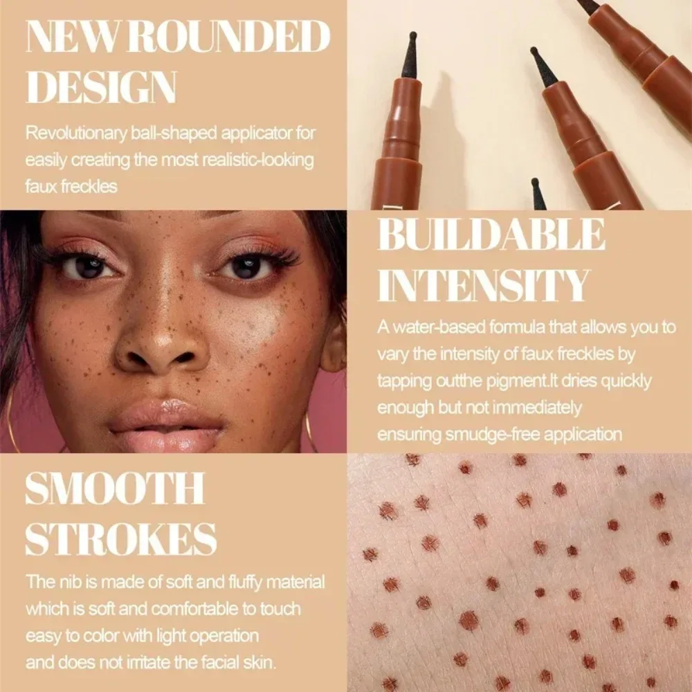Freckle Pen Natural Payoff, Waterproof Sweatproof, Long-lasting Without Smudging Precise Application Freckles Delicate Makeup ﻿ view 3