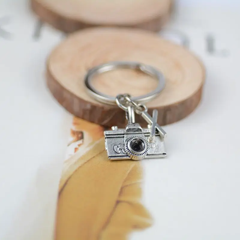 Digital Camera Lovers Keychain Metal Keyring Pendant Gift