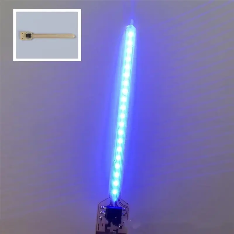 A96K-LED Filament Light 3V Cob 59Mm Meteor Shower Flowing Water Lamp Diodes Parts With Buckle No Welding 2Pin/Battery Blue