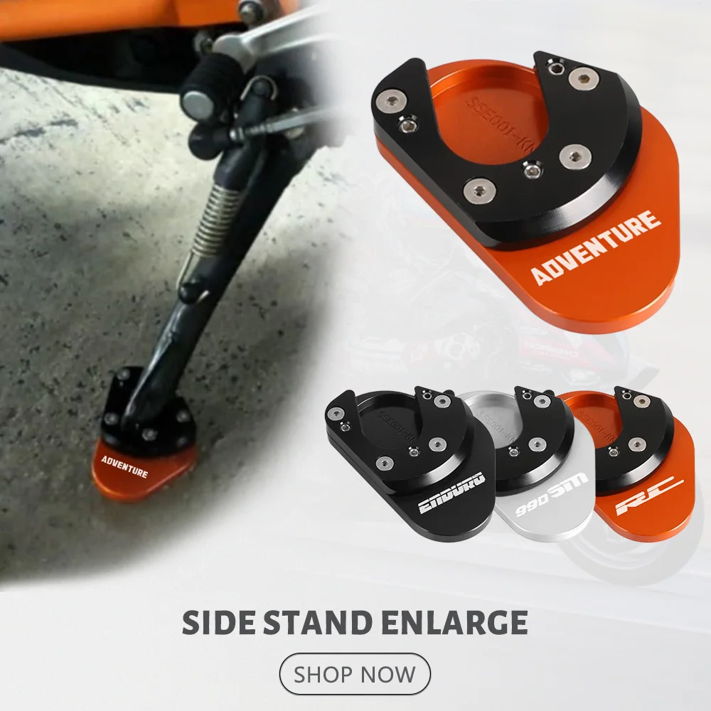 

2014-2025 2024 For RC125 RC200 RC390 RC 125 200 390 DUKE 125DUKE Side Stand Enlarger Motorcycle Sidestand Kickstand Foot Pad
