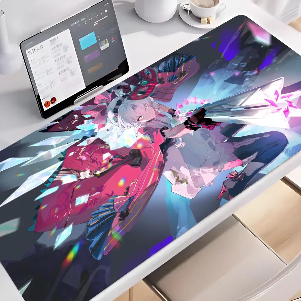 Carlotta Wuthering Waves   Mouse Pad Anime game mause pads cs lol XXL Home HD Computer Desk Mats Carpet Gamer Office Laptop Soft