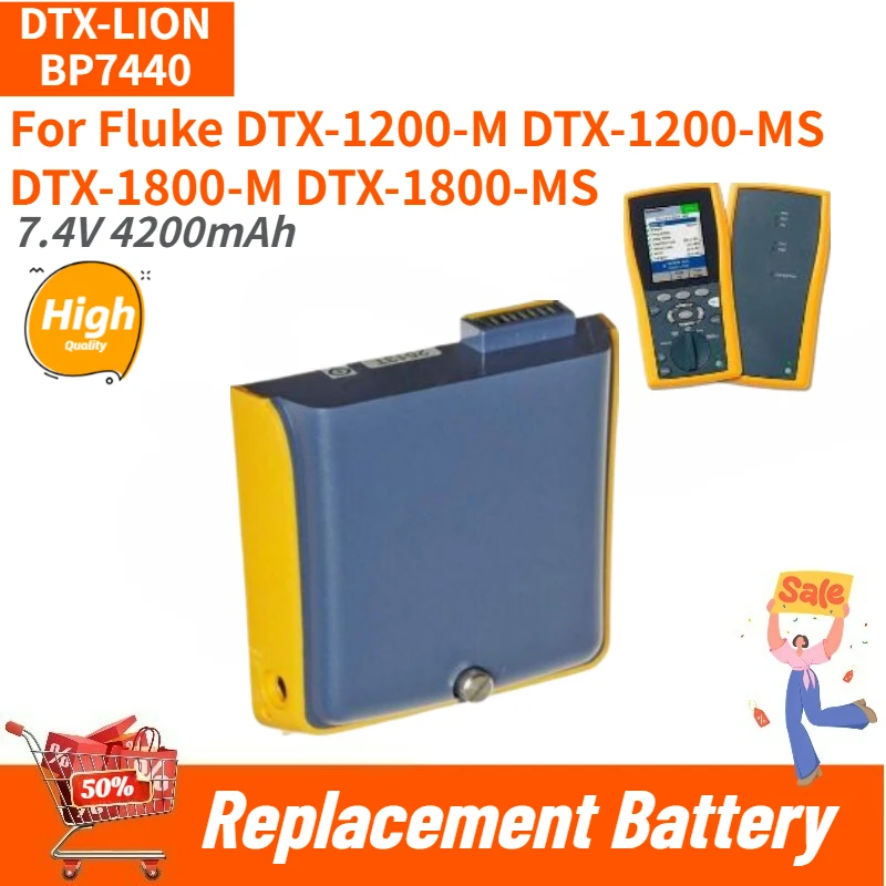 

DTX-LION BP7440 High Quality Replacement Battery 7.4V 4200mAh for Fluke DTX-1200-M DTX-1200-MS DTX-1800-M DTX-1800-MS Brand New