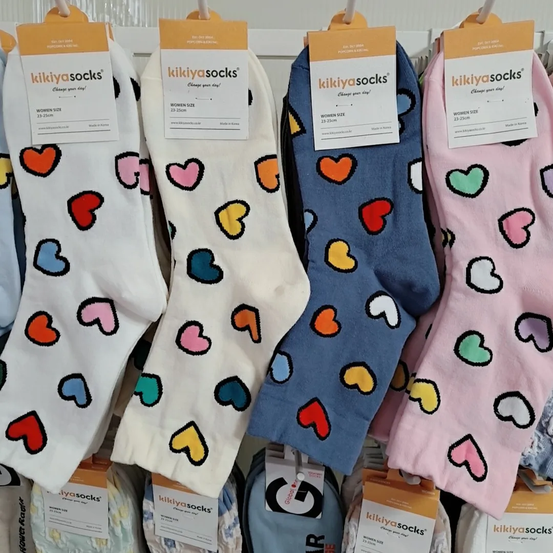 10pairs/lot! Japanese Korean Harajuku Lovely Socks Colorful Heart Shape Student Sweet Socks Wholesale