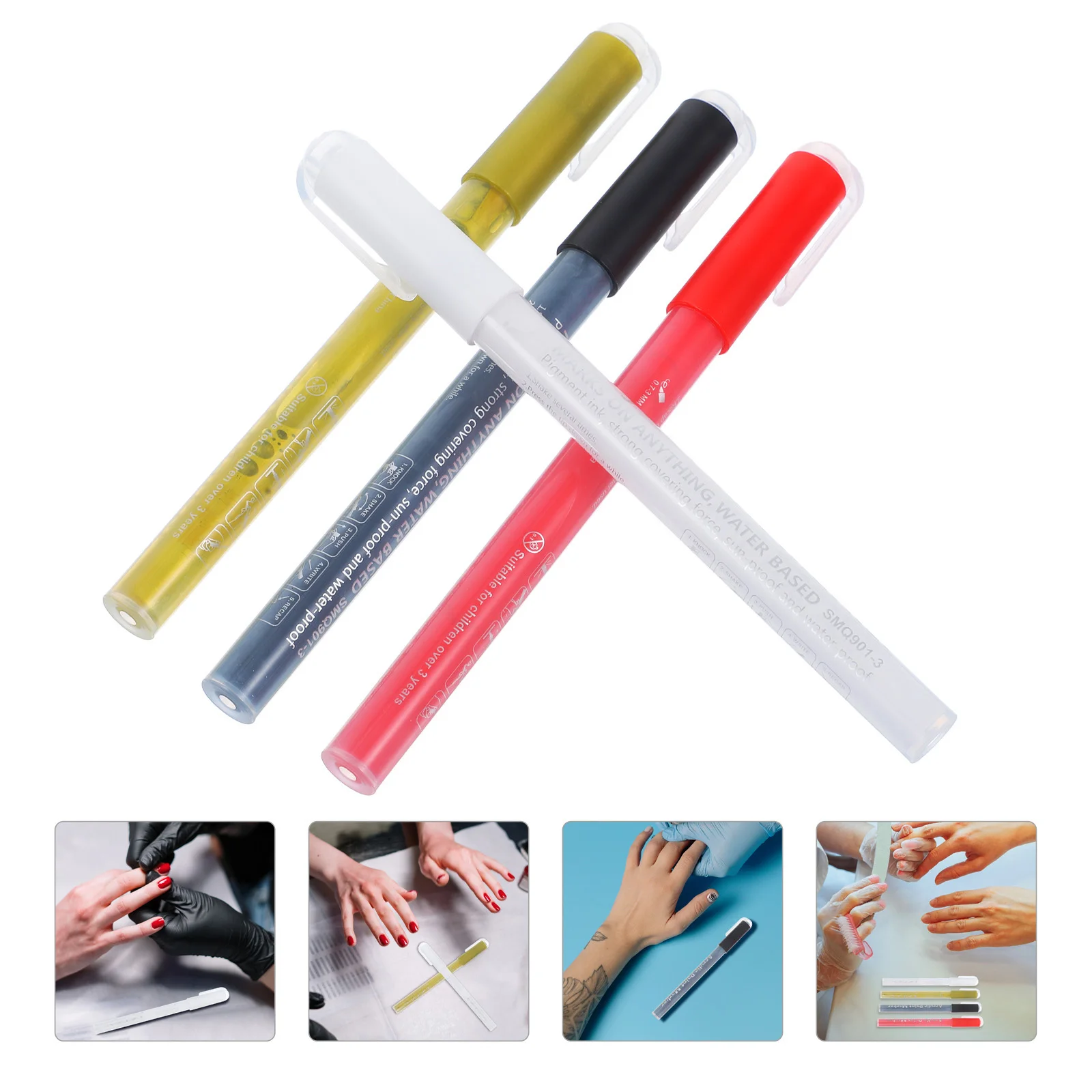 

4pcs Acrylic Paint Marker Nail Art Pen Lightweight Smooth Drawing DIY Tools for Manicure Decoration Painting Pens