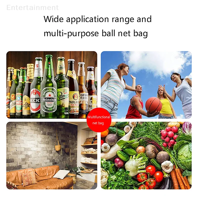 

1Pc Nylon Basketball Carry Bag Youth Football Trainer Kick Net Soccer Volleyball Drawstring Ball Bag Nylon Mesh Storage Ball Bag