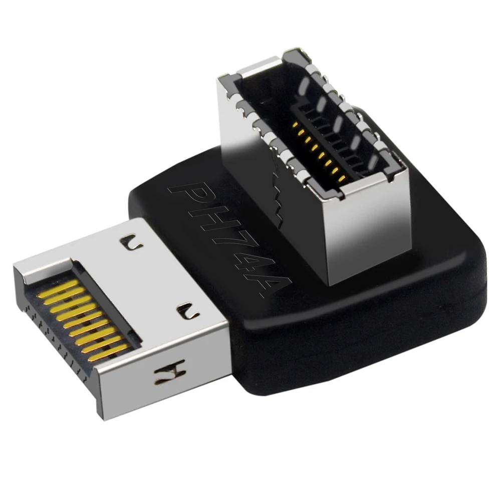 

Суперпредложения Компьютерная материнская плата Type-E Интерфейс USB 3.1 Type-E 90-градусный рулевой коленчатый передний адаптер Type-C (PH74A)