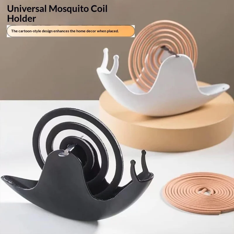 1Creative Household Snail-Shaped Mosquito Incense Holder, Fireproof and Anti-Scalding, Made of Stainless Steel, Flame-Retardant,