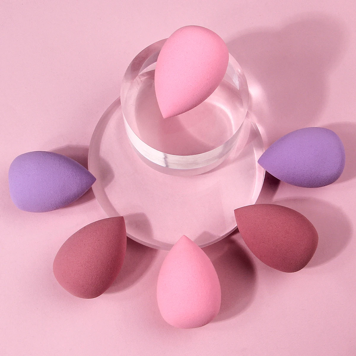 6PCS Best-selling large-sized makeup sponge egg set, Q, elastic, delicate and multi-functional facial makeup tool for beginners