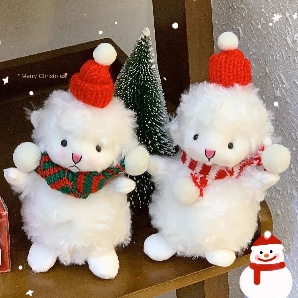 

Милый мультяшный креативный брелок в виде овцы, белая овца, 18 см, медведь, Рождественский подарок, игрушка, сумка, подвески