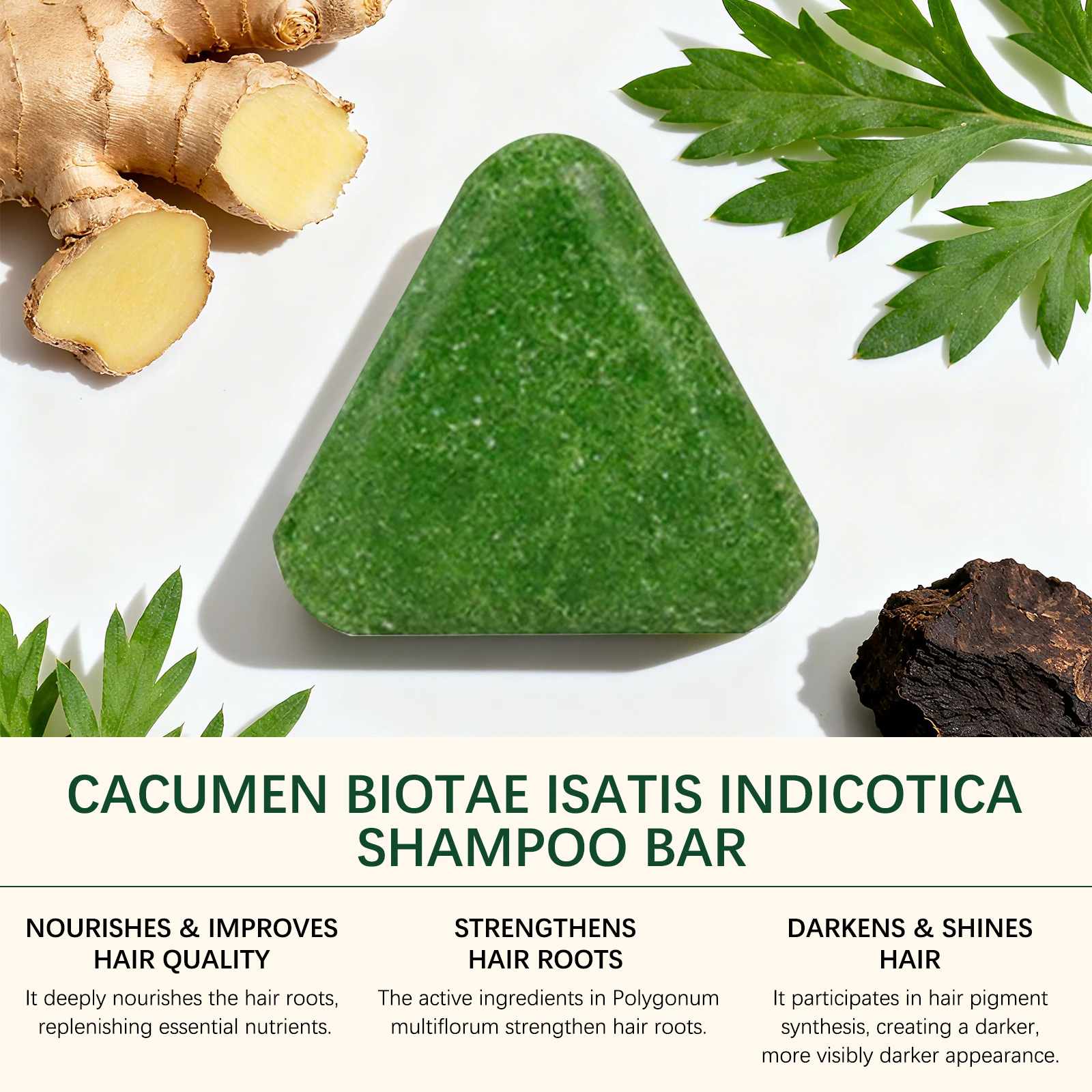 Natural Hair Smoothing Soap – Polygonum Multiflorum Extract Deeply Nourishes, Tames Frizz and Leaves Hair Silky and Smooth
