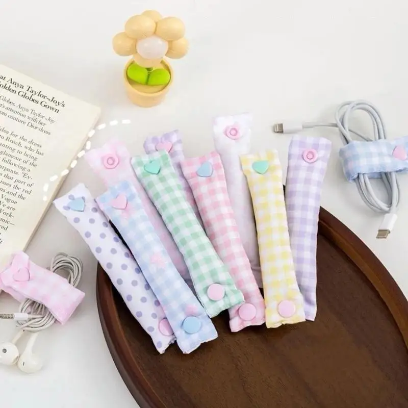 Bowknot Cable Tie - INS Style Cloth Cord Storage Buckle Cute Reusable Wire Straps For Earphone/Data Cables Organizer