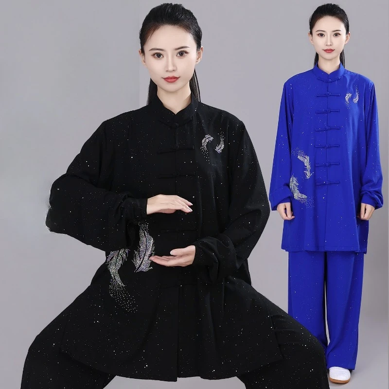 Tai Chi Uniform Wing Chun Wushu Kung Fu Suit Women Traditional Chinese Martial Arts Training Exercise Taichi Practice Clothes