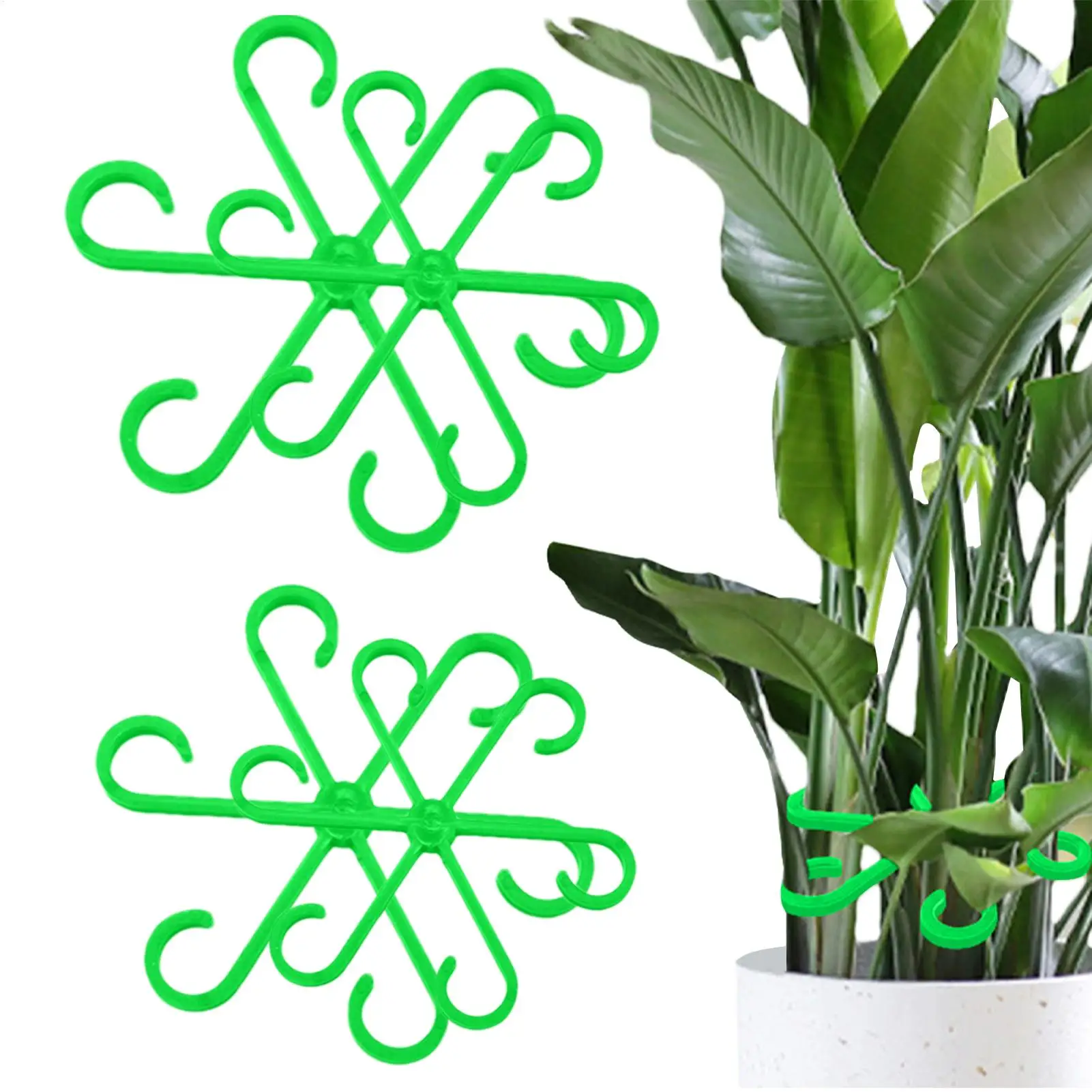 4PCS /set Stem Holders For Plants Climbing Houseplant Stem Supports Garden Support Clips For Alocasia Monstera To Grow Upright