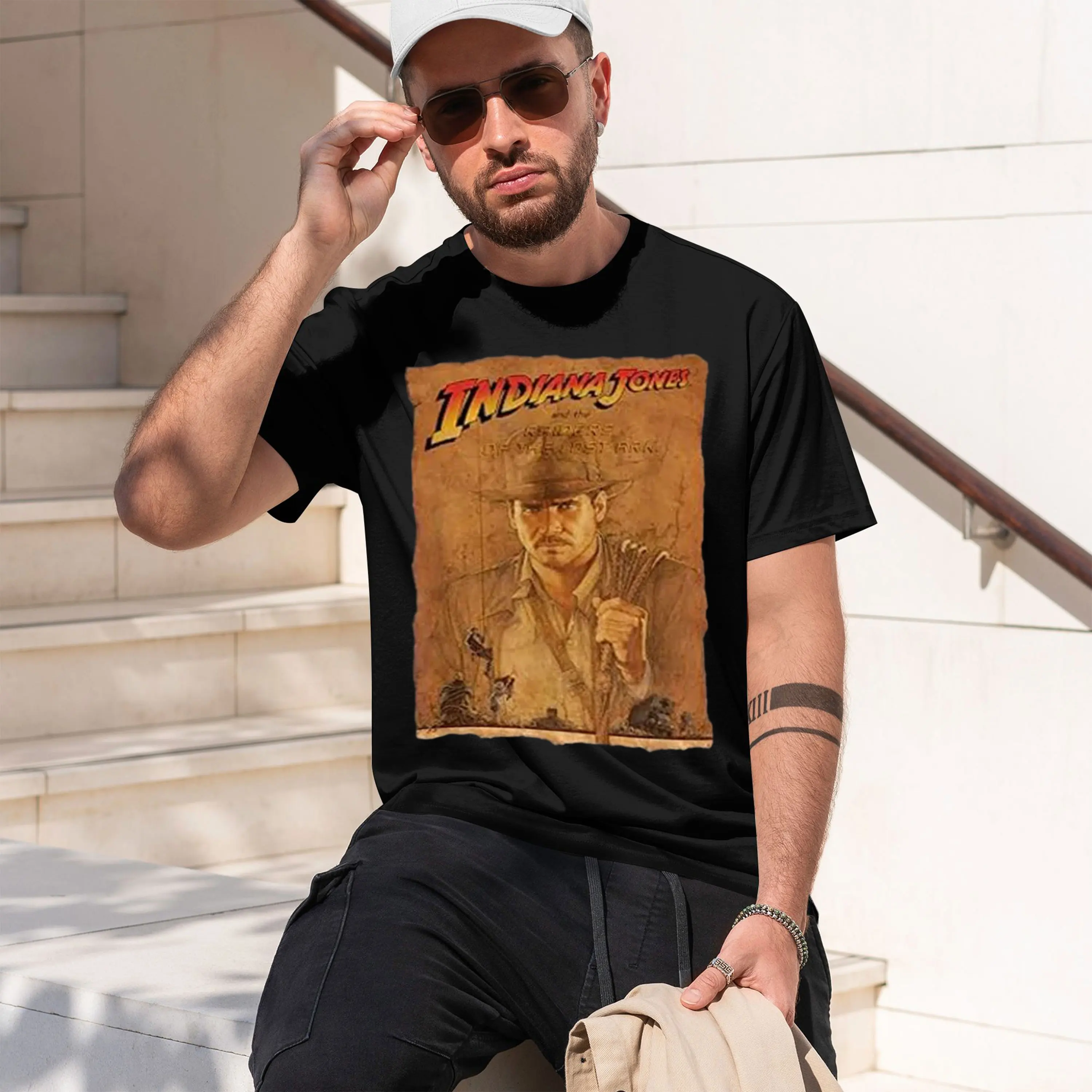 Camiseta con estampado de Indiana Jones y el Arca Perdida, modelo nuevo 2026, divertida, con gráfico campestre, manga corta, estilo vaquero