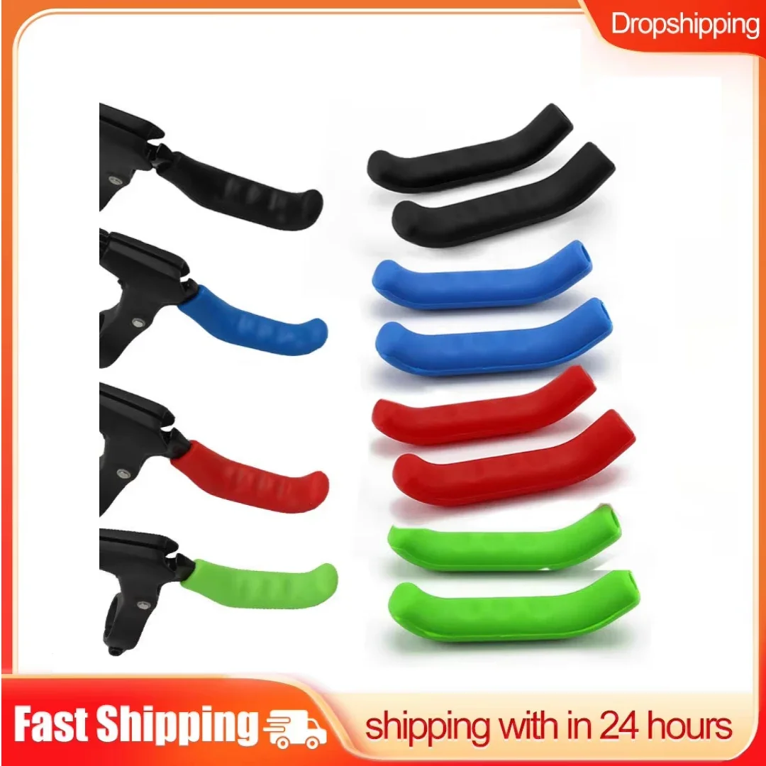 1 Pair Silicone Bike Brake Handle Covers Anti-skid Bicycle Brake Sleeve Protector MTB Road Bike Brake Lever Grip Cover Sleeve