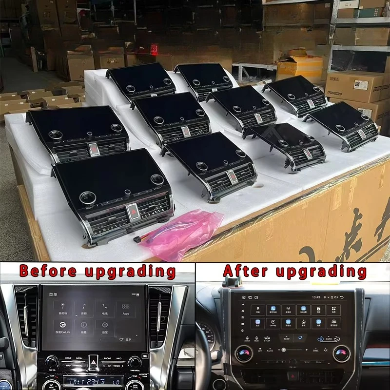 30Series To 40‑Style Central Control Screen Android Multimedia Player Retrofit Upgrade For Toyota Alphard 2018‑ Car Tuning Parts