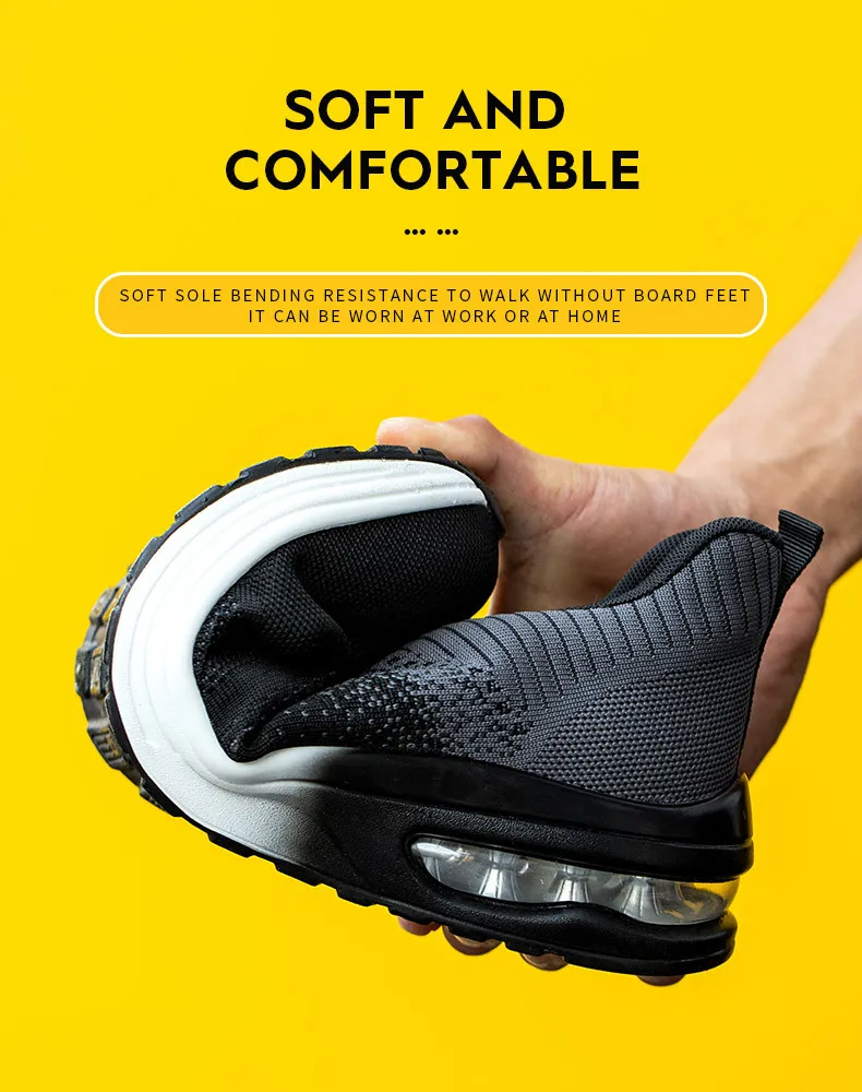 Stahl Kappe Schuhe Sicherheit Schutz Schuhe Air Kissen Arbeit Sicherheits Schuhe Männer Frauen Atmungsaktive Arbeit Sneaker Anti Smash Anti-punktion – Detail 12