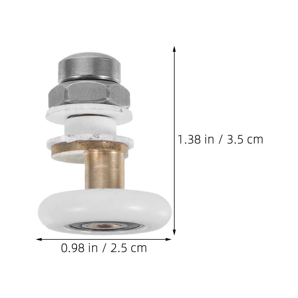 4Pcs Shower Door Rollers for Sliding Glass Doors Smooth Operation Bathroom Door Wheels Replacement Hardware Set