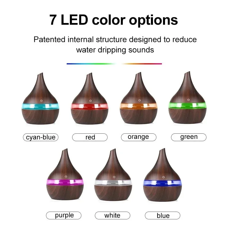 Cool Mist Essential Oil Diffuser Humidifier Electric Aromatic Oasis Home Office Aroma Diffuser Portable Room Aroma Diffuser