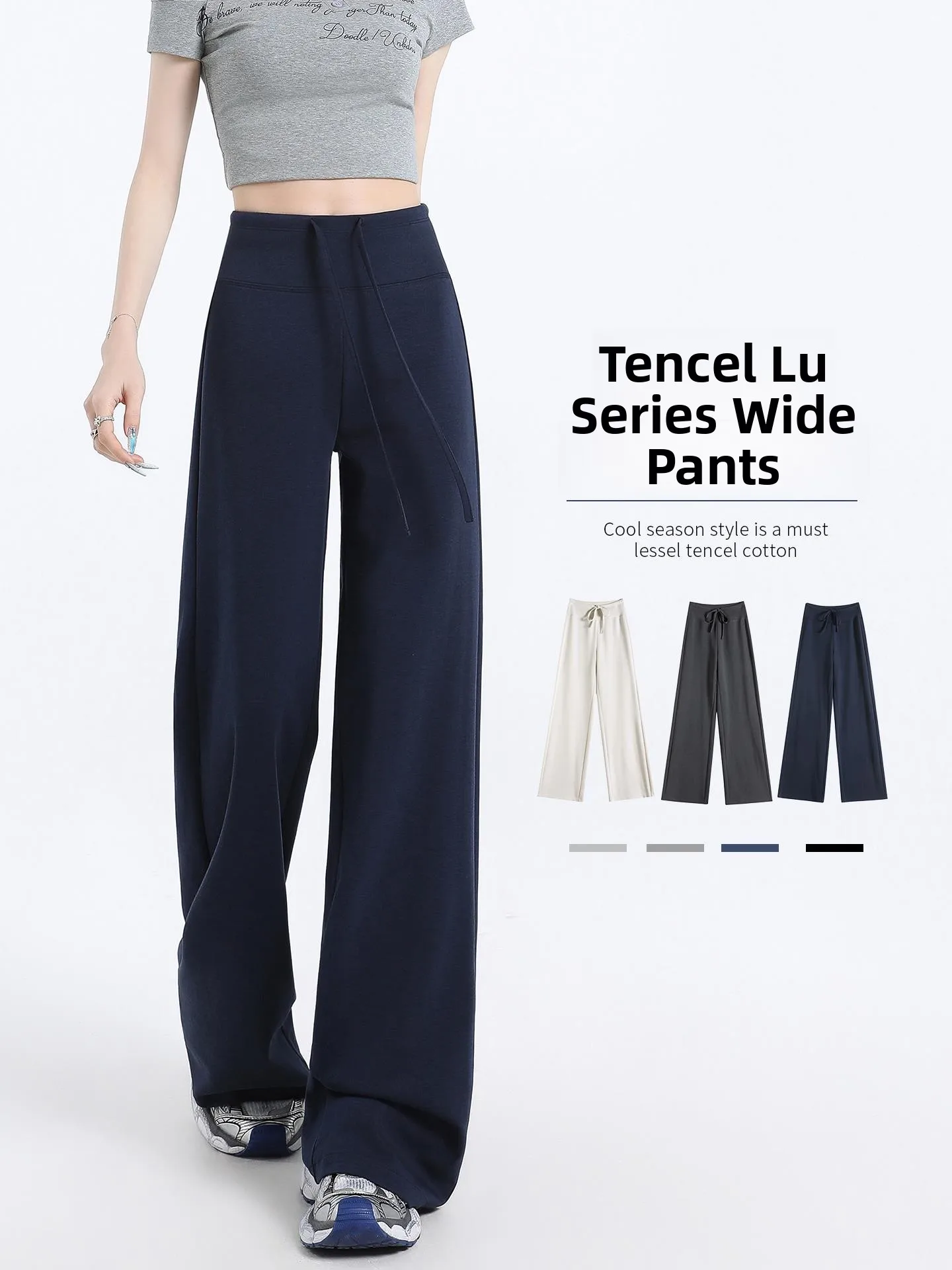 

Rouje Dsyle Loose Wide Leg Yoga Pants Women's Casual Sports Sweatpants Straight Cut Loose Fit Trousers Medium Waist