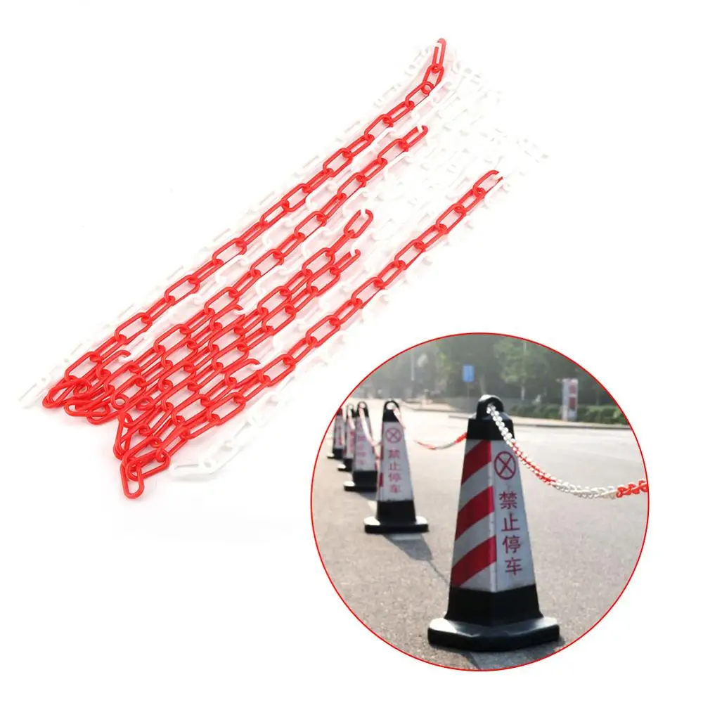 5M Plastic Warning Chain Road Warning Block Barrier Traffic Crowd Parking Control Used Urban Roads Highway Maintenanc Isolation