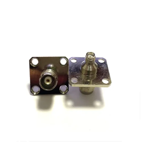 SMA Female to TNC Female 4-Hole Flange Coaxial Connector Adapter