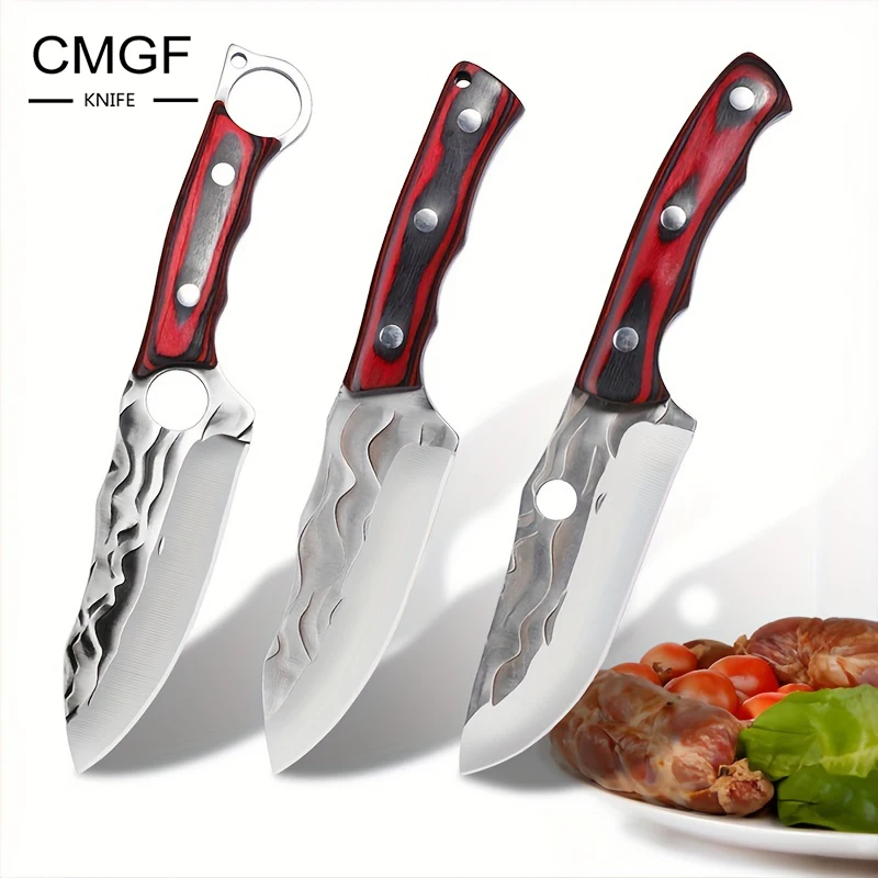 

CMGF Forged Boning Knife Stainless Steel Sharp Cutting Meat Utility Knife Easy to Carry Multi-Functional Roast Cutting Knife