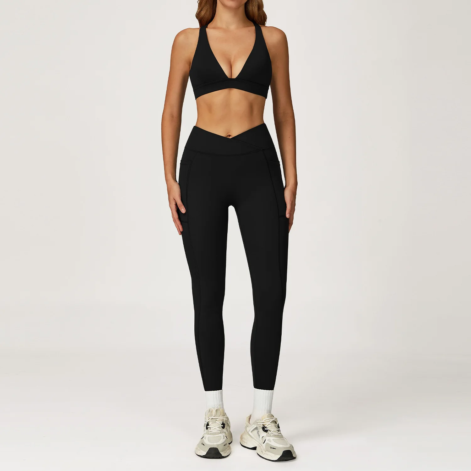 Women Tracksuit Yoga Set 2PCS Gym Workout Clothes for Female Push Up Bra High Waist Leggings Sexy Fitness Sportswear Sports Suit