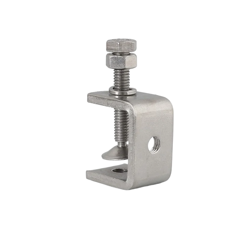For Stainless Steel Tiger Clip I-shaped Square Tube Fixed Tiger Mouth Buckle Iron C-type Clip U-shaped U-shaped Hoop