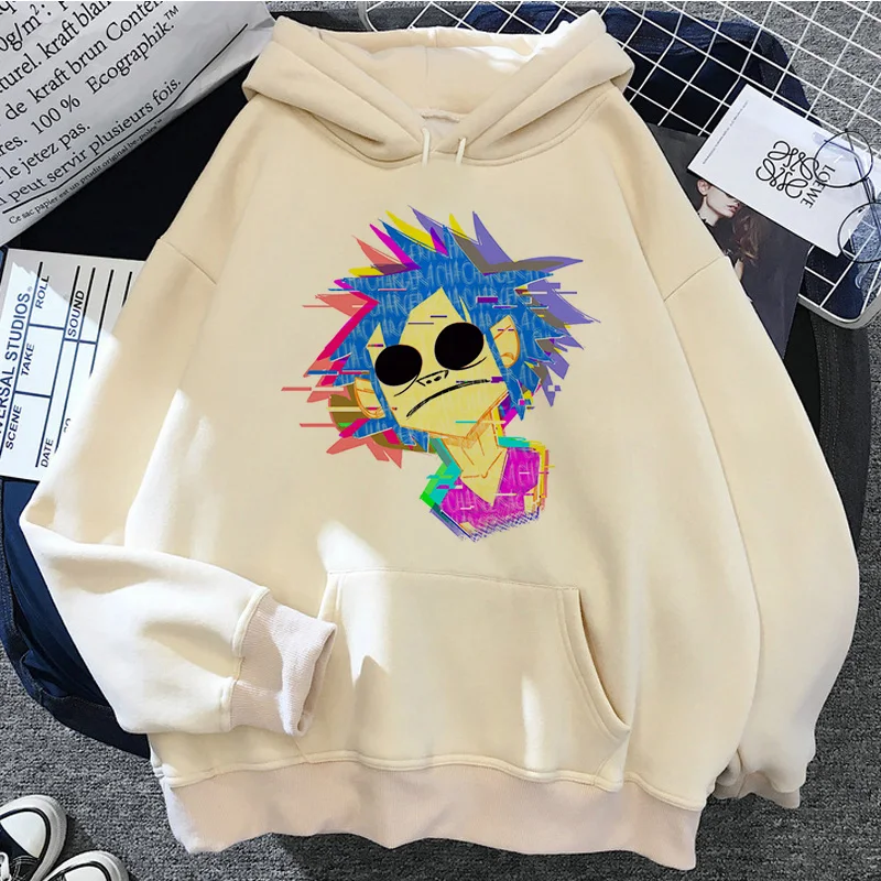 Gorillaz hoodies women gothic sweat y2k streetwear aesthetic tracksuit clothing women streetwear Hood