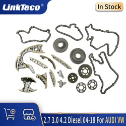 Auto Engine Parts Timing Chain Set Kit Fit 2.7 3.0 4.2 L T Diesel 04-18 For AUDI A4 A5 A6 A8 Q5 Q7 VW PHAETON TOUAREG Tensiner