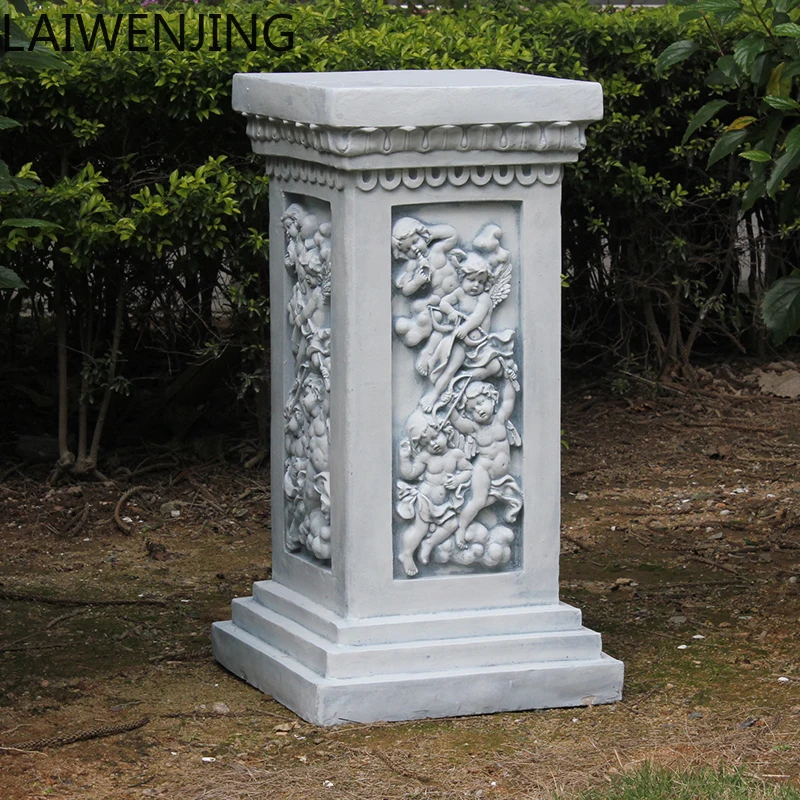 

HLZ European Roman Column Sculpture Ornament Creative Column Decoration Balcony Courtyard Prop Garden Decoration