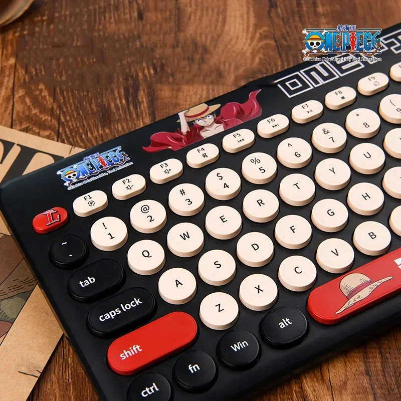 

Luffy & Zoro Adventure Theme Keyboard Wireless Multi-Function Bluetooth Keyboard Silent Design for PC Gamer Computer Laptop