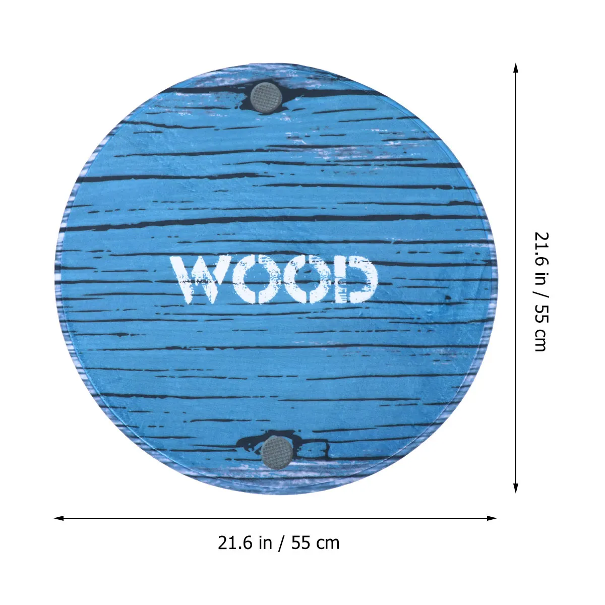 1Pcs Floor Flannel Mat Round Premium Wood Simulation Foot Cushion Comfortable Anti-Fatigue Rug for Home Office Shop Hotel