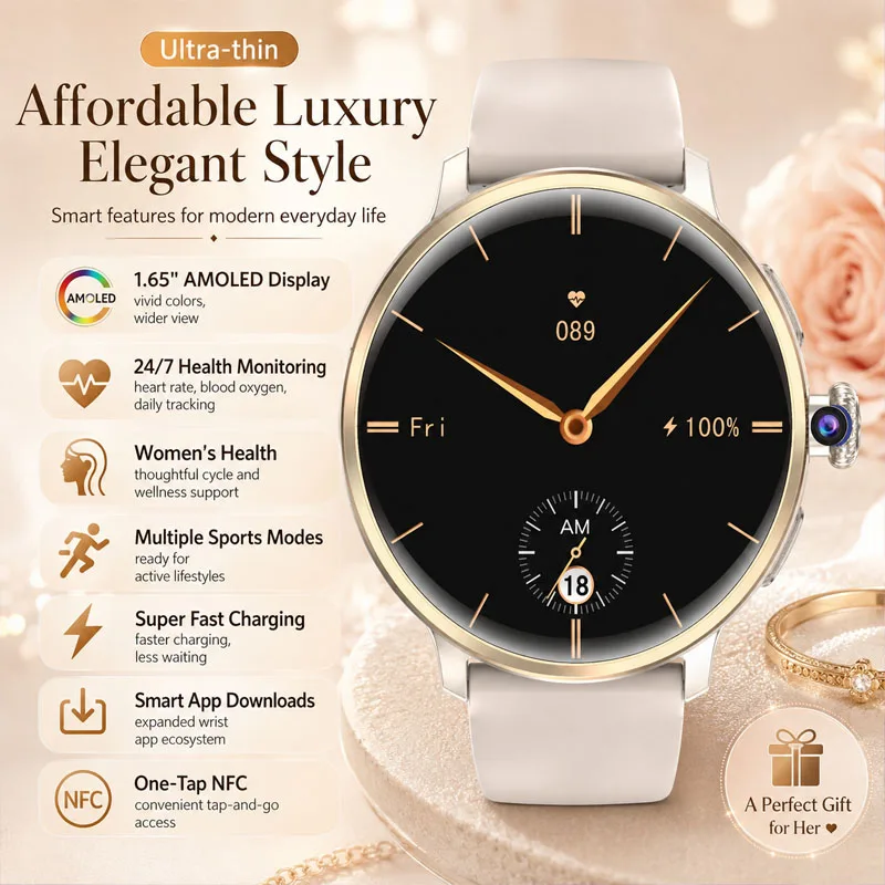 Bluetooth Call 32GB Smartwatch Information Reminder High Speed Core Chip Health Monitoring Heart Rate Women's Health Smart Watch
