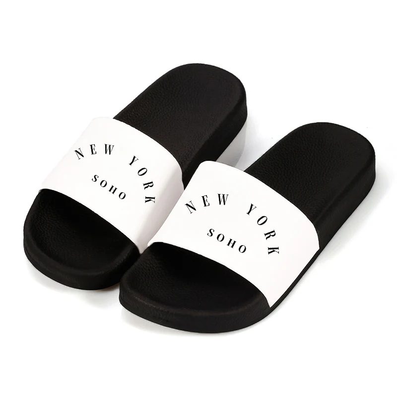 Slipper For Woman  Indoor Home Flip Flops New York Letter Women Sandals Bathroom Non-slip Slipper For Women Shoes Fashion