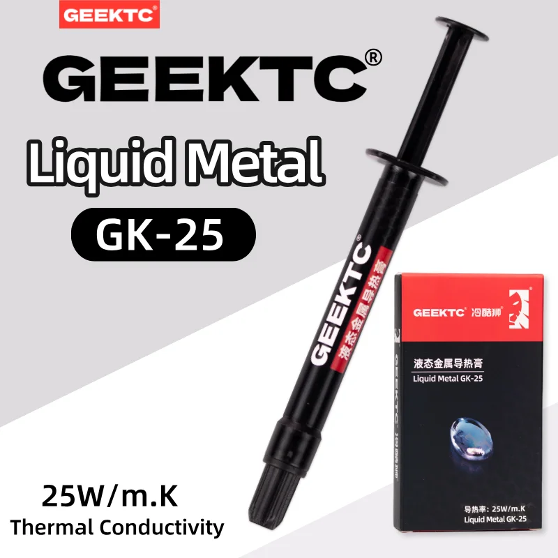 GEEKTC GK-25 Liquid Metal Thermal Paste Gallium Alloy For Laptops CPU Gaming Console PS5