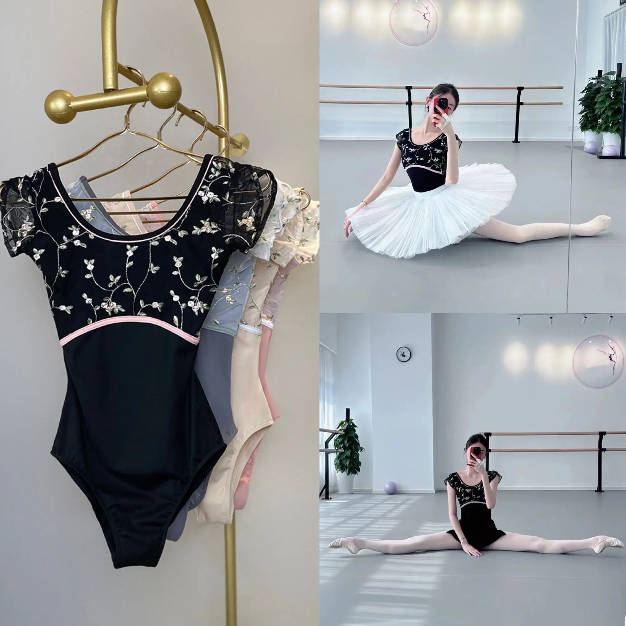 Ballet Gymnastics Dancing Leotard Women 2023 New Arrival Daily Exercise Dance Clothes Adult Elegance Ballet Dance Coverall